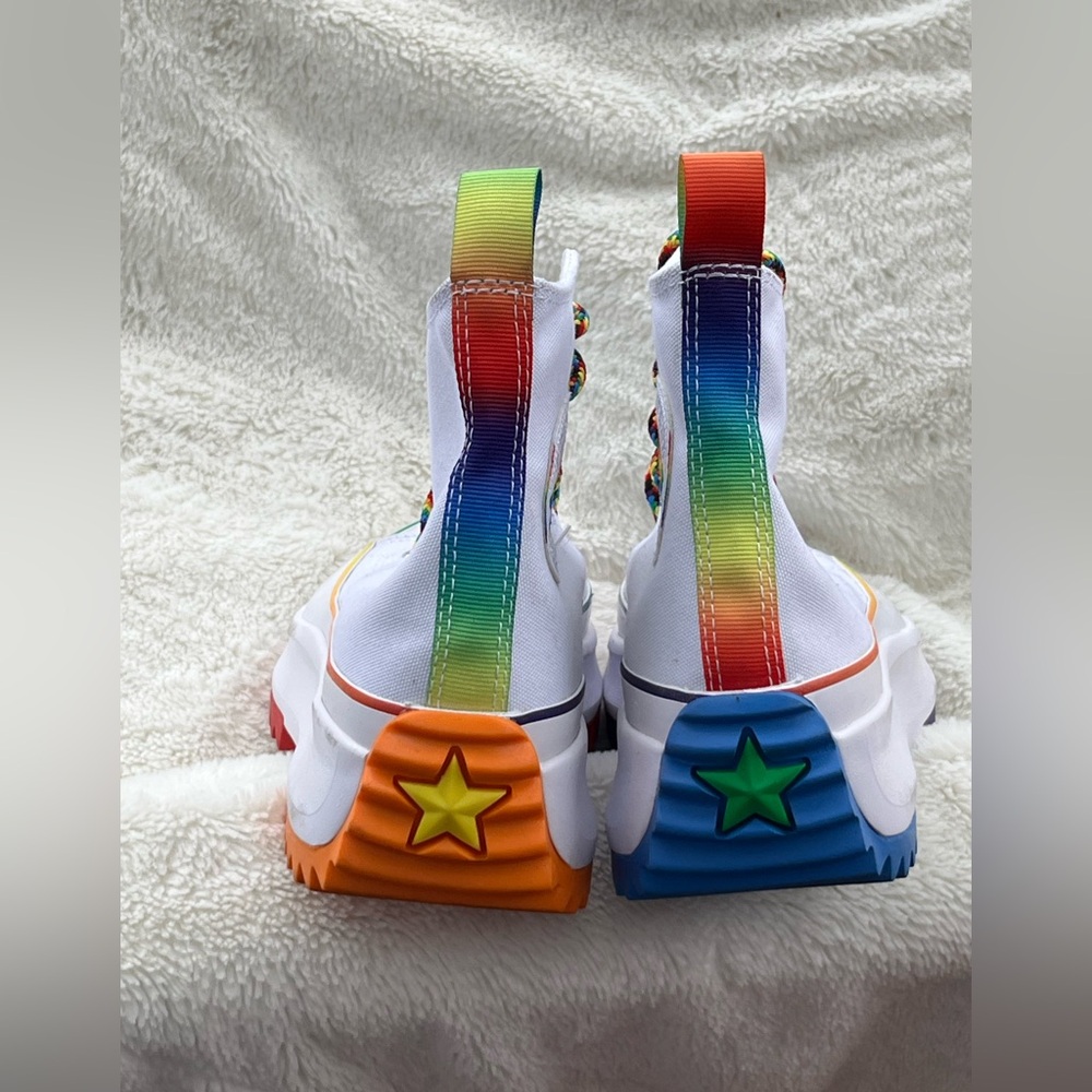 EUC Converse Chuck Taylor Pride Run Star High Hike Sneakers Size 7 Woman/5.5 Men - Picture 8 of 16
